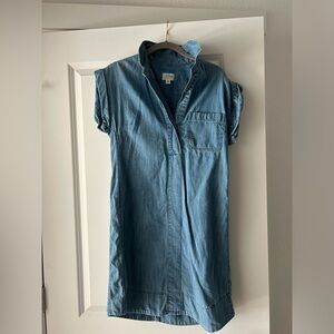 J. Crew Light Blue Denim Shirt Dress